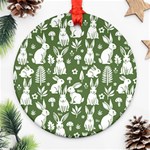 Easter bunny pattern Round Ornament (Two Sides)