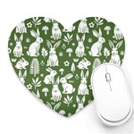 Easter bunny pattern Heart Mousepad