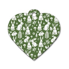 Easter bunny pattern Dog Tag Heart (Two Sides) from ArtsNow.com Back