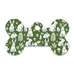 Easter bunny pattern Dog Tag Bone (Two Sides) from ArtsNow.com Back