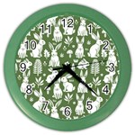 Easter bunny pattern Color Wall Clock