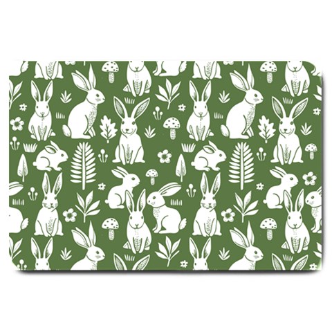 Easter bunny pattern Large Doormat from ArtsNow.com 30 x20  Door Mat