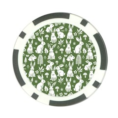 Easter bunny pattern Poker Chip Card Guard from ArtsNow.com Front