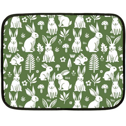 Easter bunny pattern 35 x27  Two Sides Fleece Blanket (Mini) from ArtsNow.com 35 x27  Blanket Front