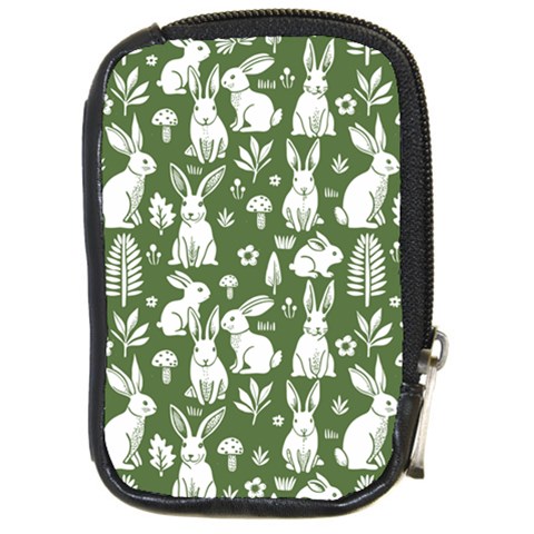 Easter bunny pattern Compact Camera Leather Case from ArtsNow.com Front