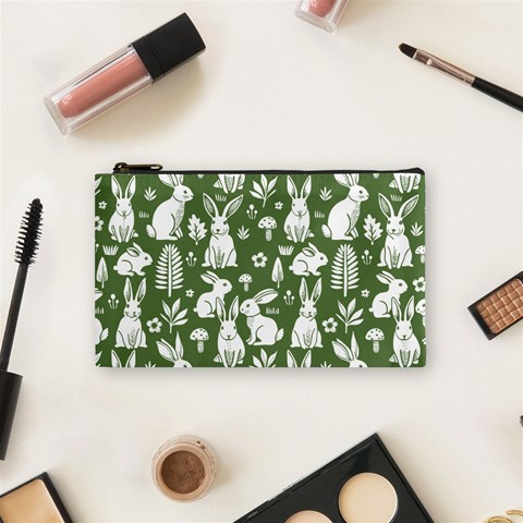 Easter bunny pattern Cosmetic Bag (Small) from ArtsNow.com Front