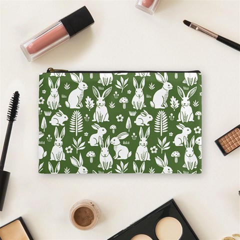 Easter bunny pattern Cosmetic Bag (Medium) from ArtsNow.com Front