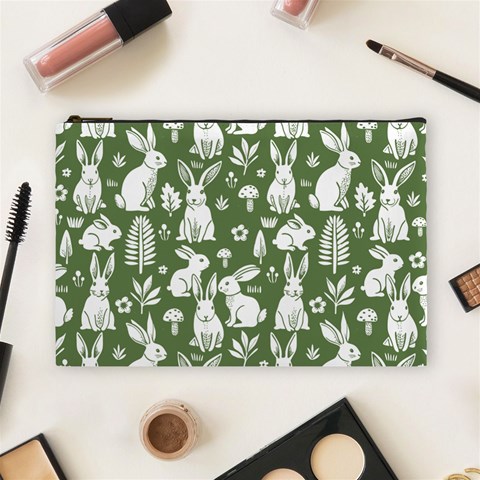 Easter bunny pattern Cosmetic Bag (Large) from ArtsNow.com Front