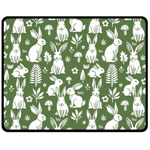 Easter bunny pattern 60  x 50  Fleece Blanket (Medium) from ArtsNow.com 60 x50  Blanket Front