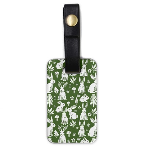 Easter bunny pattern Luggage Tag (one side) from ArtsNow.com Front