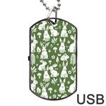 Easter bunny pattern Dog Tag USB Flash (Two Sides)