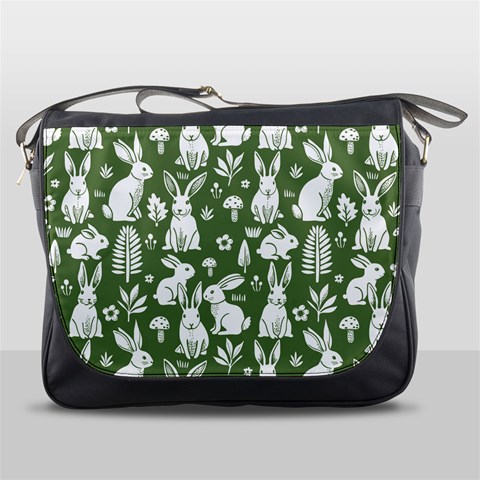 Easter bunny pattern Messenger Bag from ArtsNow.com Front