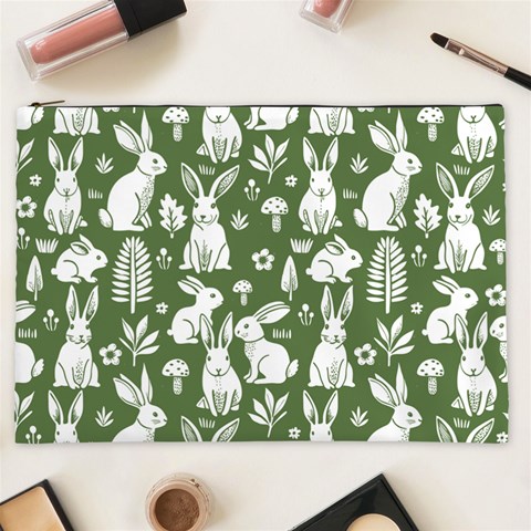 Easter bunny pattern Cosmetic Bag (XXL) from ArtsNow.com Front