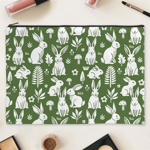 Easter bunny pattern Cosmetic Bag (XXXL) from ArtsNow.com Front