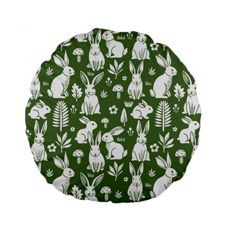 Easter bunny pattern Standard 15  Premium Round Cushions from ArtsNow.com Front