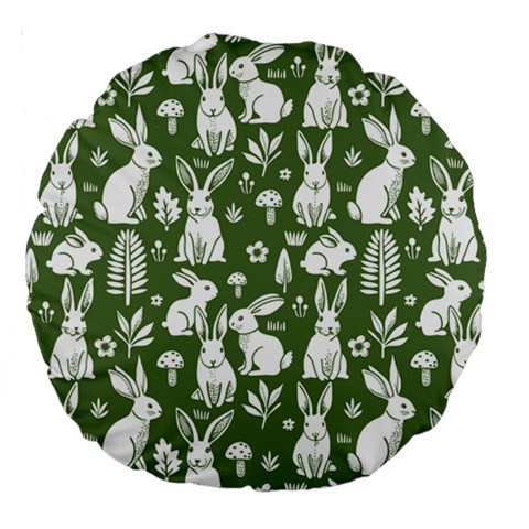 Easter bunny pattern Large 18  Premium Round Cushions from ArtsNow.com Front