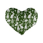 Easter bunny pattern Standard 16  Premium Heart Shape Cushions