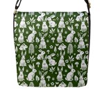 Easter bunny pattern Flap Closure Messenger Bag (L)
