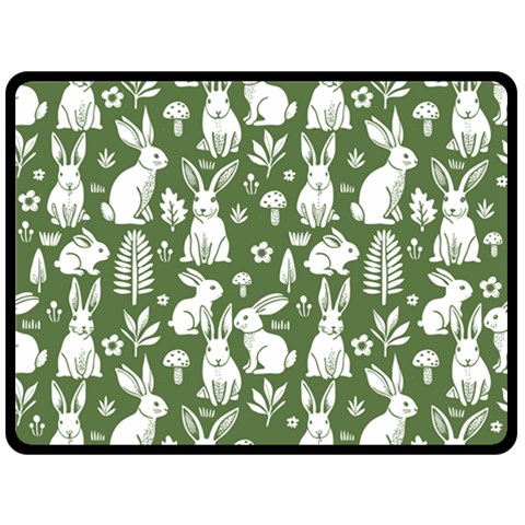 Easter bunny pattern 80  x 56  Two Sides Fleece Blanket (Large) from ArtsNow.com 80 x60  Blanket Front