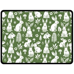 Easter bunny pattern 80  x 56  Two Sides Fleece Blanket (Large) from ArtsNow.com 80 x60  Blanket Back