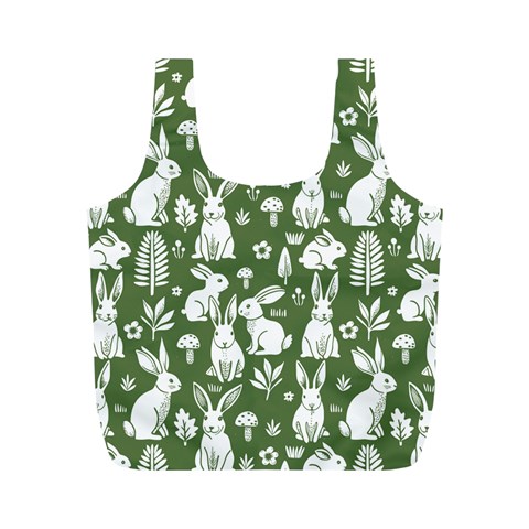 Easter bunny pattern Full Print Recycle Bag (M) from ArtsNow.com Back