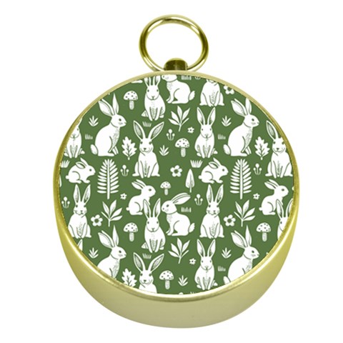 Easter bunny pattern Gold Compasses from ArtsNow.com Front