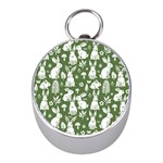 Easter bunny pattern Mini Silver Compasses