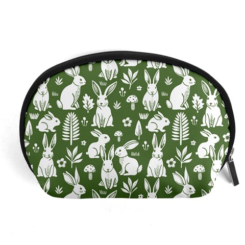 Easter bunny pattern Accessory Pouch (Large) from ArtsNow.com Front