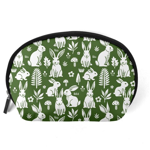 Easter bunny pattern Accessory Pouch (Large) from ArtsNow.com Back