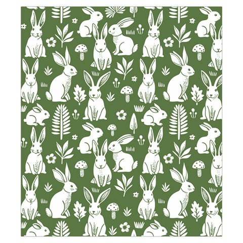 Easter bunny pattern Drawstring Pouch (Small) from ArtsNow.com Back