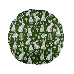 Easter bunny pattern Standard 15  Premium Flano Round Cushions from ArtsNow.com Back