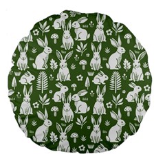Easter bunny pattern Large 18  Premium Flano Round Cushions from ArtsNow.com Front