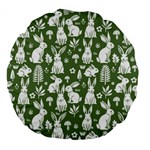 Easter bunny pattern Large 18  Premium Flano Round Cushions