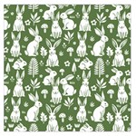 Easter bunny pattern 36  x 36  Square Satin Scarf