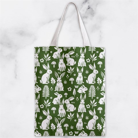 Easter bunny pattern Zipper Classic Tote Bag from ArtsNow.com Front