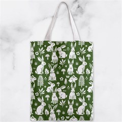 Easter bunny pattern Zipper Classic Tote Bag from ArtsNow.com Back