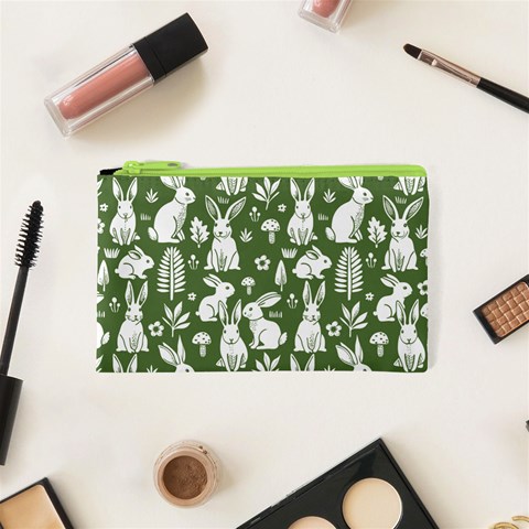 Easter bunny pattern Cosmetic Bag (XS) from ArtsNow.com Front