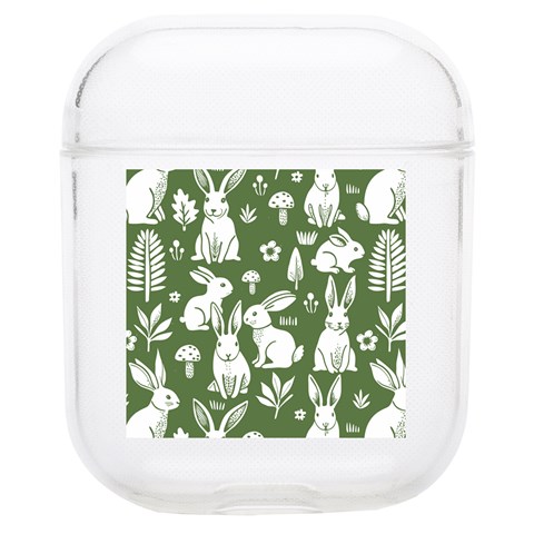 Easter bunny pattern Soft TPU AirPods 1/2 Case from ArtsNow.com Front