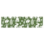 Easter bunny pattern 16 x 60  Oblong Satin Scarf