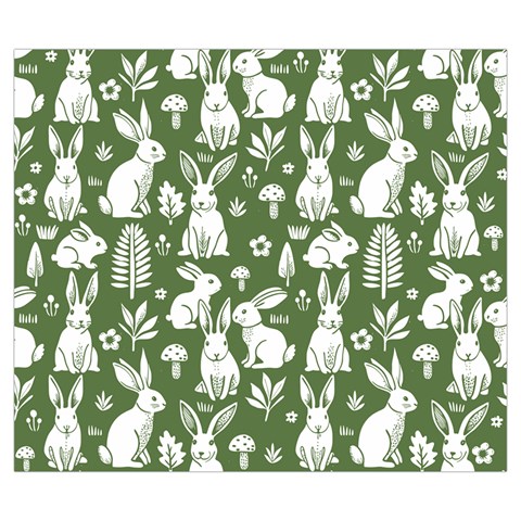 Easter bunny pattern Zipper Large Tote Bag from ArtsNow.com Front