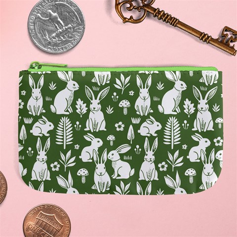 Easter bunny pattern Large Coin Purse from ArtsNow.com Front