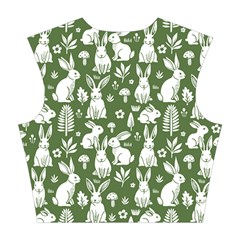 Easter bunny pattern Cotton Crop Top from ArtsNow.com Back