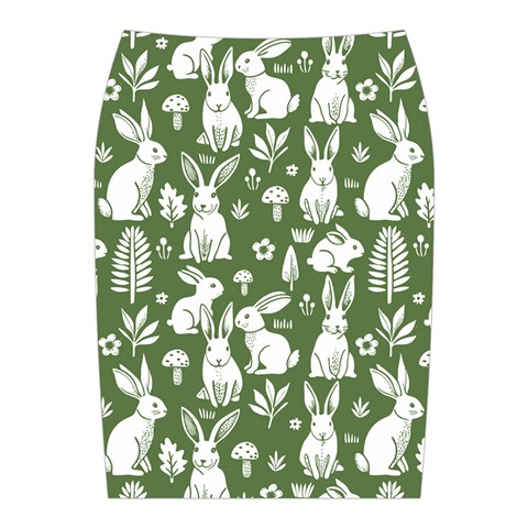 Easter bunny pattern Midi Wrap Pencil Skirt from ArtsNow.com Back