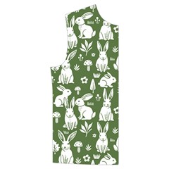 Easter bunny pattern Men s High Neck Button Up Puffer Vest from ArtsNow.com Front Right