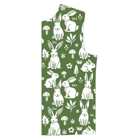 Easter bunny pattern Men s High Neck Button Up Puffer Vest from ArtsNow.com Front Left