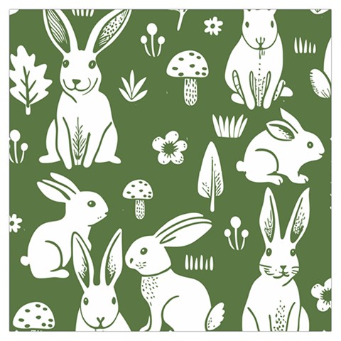 Easter bunny pattern Everyday Shoulder Bag with Pouch Bag from ArtsNow.com Front