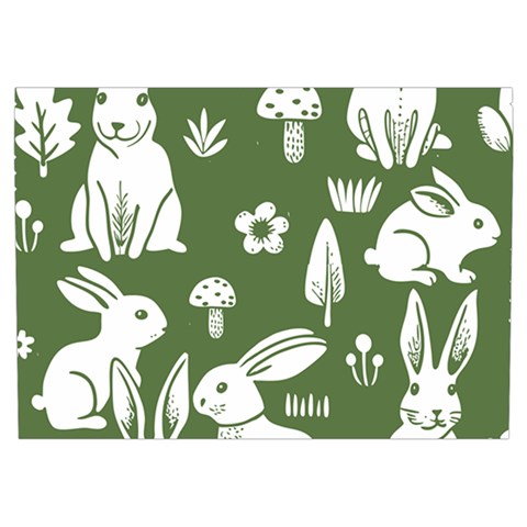 Easter bunny pattern Everyday Shoulder Bag with Pouch Bag from ArtsNow.com Front Pocket