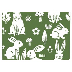 Easter bunny pattern Everyday Shoulder Bag with Pouch Bag from ArtsNow.com Front Pocket
