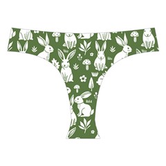Easter bunny pattern Cross Back Hipster Bikini Set from ArtsNow.com Front Under