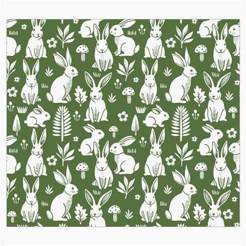 Easter bunny pattern Roll Up Canvas Pencil Holder (S) from ArtsNow.com Front